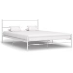 Maison chic - lit double - 140x200 cm, cadre de lit, lit adulte blanc métal design in jkf480426 Maison chic - lit double - 140x200 cm, cadre de lit, lit adulte blanc métal design in jkf480426