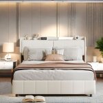 Sureh - lit double 160 x 200 avec 4 tiroir, lit capitonn 160x200 cm, lit 2 places avec tiroir lit, lit ...
