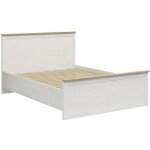 Lit double 160x200 lit adulte 2 places , coloris blanc pin andersen / ch�ne clair - longueur 208, 5 x ...