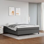 Lit double - 160x200 cm, lit adulte et enfants, cadre de lit sans matelas gris similicuir fr687864 design ...
