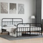 Maison chic - lit double - 180 x 200 cm, cadre de lit, lit adulte métal avec tête de lit / pied de lit ... Maison chic - lit double - 180 x 200 cm, cadre de lit, lit adulte métal avec tête de lit / pied de lit ...