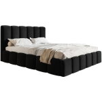 Lit double 180x200 palermo - lit avec rangement - lit design, lit adulte tissu velvet (noir - amor velvet ...
