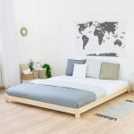 Petits - meubles - lit double 200x200 style tatami - bois