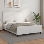 Lit double?lit adulte?cadre de lit avec tte de lit blanc 140x190 cm similicuir cfw82788 cfw230334