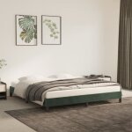 Lit double?lit adulte?cadre de lit vert fonc� 180x200 cm velours166077