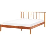 Beliani - lit double en bois clair 140 x 200 cm bois de pin tête de lit à barreaux barret ii Beliani - lit double en bois clair 140 x 200 cm bois de pin tête de lit à barreaux barret ii
