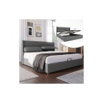 Liberté - lit double rembourré avec appuie - tête réglables, lits de rangement, cadre de lit en li 140x200 ... Liberté - lit double rembourré avec appuie - tête réglables, lits de rangement, cadre de lit en li 140x200 ...