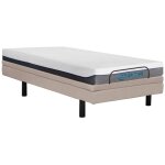 Vente - unique - lit lectrique de relaxation dco + matelas mmoire de forme - 80 x 200 cm - tissu - ...