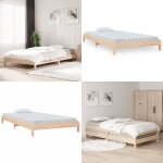 Lit empilable sans matelas 80x200 cm bois de pin massif - lit superposé - lit enfant - meuble chambre ... Lit empilable sans matelas 80x200 cm bois de pin massif - lit superposé - lit enfant - meuble chambre ...