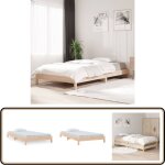 Lit empilable sans matelas 75x190 cm bois pin massif - lit superpos� - lit enfant - meuble chambre � ...