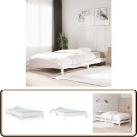 Vidaxl - lit empilable sans matelas blanc 90x190 cm bois de pin massif - lit superpos� - lit enfant - ...