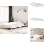 Vidaxl - lit empilable sans matelas blanc 90x190 cm bois de pin massif - lit superposé - lit enfant - ... Vidaxl - lit empilable sans matelas blanc 90x190 cm bois de pin massif - lit superposé - lit enfant - ...
