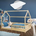 Ml - design - lit d'enfants 90x200 cm naturel avec matelas à mousse froide, h:16 cm, housse amovible, ... Ml - design - lit d'enfants 90x200 cm naturel avec matelas à mousse froide, h:16 cm, housse amovible, ...
