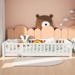 Lit enfants 90x200modulable - lit b�b� �volutif en bois �coresponsable & s�curit� en747 - blanc