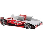 Lit enfant auto formule 160x80 rouge pour chambre d'enfant, pour gar�on
