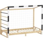 Ml - design lit enfant but de football handball, 90x200 cm, en bois massif, avec sommier  lattes, chelle ...