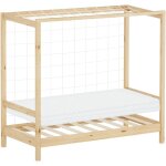 Lit d'enfant football 70x140 cm avec matelas en mousse housse amovible, naturel (beige), cadre en bois ... Lit d'enfant football 70x140 cm avec matelas en mousse housse amovible, naturel (beige), cadre en bois ...