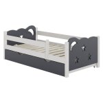 Livinity - lit pour enfant jessica, gris, 70x140 cm avec tiroir, sans matelas, vitalispa Livinity - lit pour enfant jessica, gris, 70x140 cm avec tiroir, sans matelas, vitalispa
