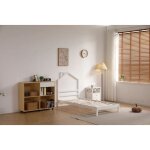 Lit enfant monteiro blanc 90x190 cm sommier inclus