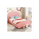 Modernluxe - lit enfant rembourr en velours - 90x200cm - avec tte de lit en forme de nuage + sommier ...