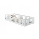 Kids literie - lit enfant stela 90x190 blanc - blanc livré avec sommiers Kids literie - lit enfant stela 90x190 blanc - blanc livré avec sommiers