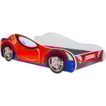 Lit enfant voiture spider man avec matelas et sommier inclus - 140 cm x 70 cm