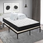 Lit ensemble sommier et matelas 160x200 cm - matelas 160x200x15cm mousse avec 1 couette 220x240 cm et ...