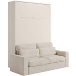 Vente - unique ? lit escamotable 140 x 200 cm ? ouverture verticale manuelle ? canap� avec leds ? panneau ...