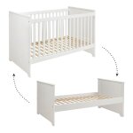 Lit volutif 70x140 bellamy marylou blanc
