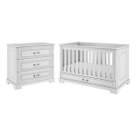 Lit �volutif 70x140 et commode 3 tiroirs bellamy ines blanc