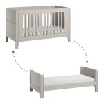 Vox - lit volutif 70x140 sommier inclus milenne cachemire