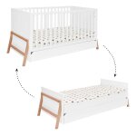 Lit volutif 70x140 tiroir inclus bellamy lotta blanc