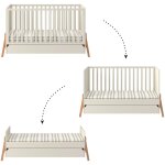 Lit volutif 70x140 tiroir inclus bellamy lotta cachemire