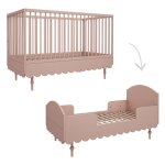 Lit volutif 70x140 wood luck babushka rose