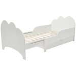 Vente - unique - lit volutif 90 x 140 / 170 / 200 cm avec tiroir - pin et mdf - blanc - teonia