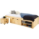 Idimex - lit fonctionnel sabrina 90x190 cm, en pin massif naturel