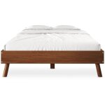 Lit futon karri 140 x 200 cm, en bois massif - coloris châtaignier Lit futon karri 140 x 200 cm, en bois massif - coloris châtaignier