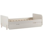 Lit gigogne 2 x 90 x 190 cm - mdf et pin - coloris : naturel et beige - taludo