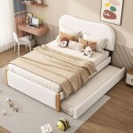 Dans les nuages - lit gigogne 90x190 cm / 140x200 cm, avec tte de lit incurve, sommier  lattes en ...
