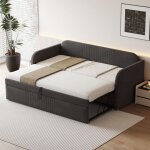 Dans les nuages - lit gigogne 90x190 cm / 180x190 cm, avec sommier  lattes en bois, cadre en mtal, ...