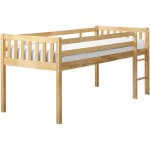 Beliani - lit en hauteur chambre d'enfant 90 x 200 cm en bois d'h�v�a clair peipin