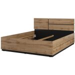 Lit havana 160x200 cm blanc et noir ? lit design moderne pour chambre adulte