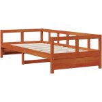 Lit de jour cire marron 80x200 cm bois de pin massif - vidaxl