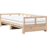 Lit de jour et lit gigogne et matelas 90x190 cm bois pin massif vidaxl