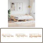 Lit de jour et lit gigogne sans matelas 90x200 cm bois massif - lit deux places - canapé convertible ... Lit de jour et lit gigogne sans matelas 90x200 cm bois massif - lit deux places - canapé convertible ...