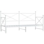 Lit de jour avec gigogne sans matelas blanc 75x190 cm vidaxl
