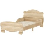 Lit maison enfant 143, 5x80 cm - lit en bois massif avec barrière de sécurité antichute - capacité 80 ... Lit maison enfant 143, 5x80 cm - lit en bois massif avec barrière de sécurité antichute - capacité 80 ...