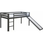 D�coshop26 - lit mezzanine pour enfant 90x200cm avec �chelle toboggan en bois gris lit06172