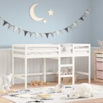 Design in - lit mezzanine enfants chelle blanc 80x200 cm bois pin massif cfw66442