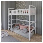 Petits - meubles - lit mi - hauteur 90x200 sommier inclus camille blanc Petits - meubles - lit mi - hauteur 90x200 sommier inclus camille blanc